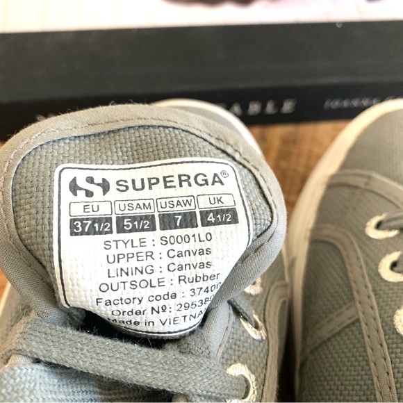 Superga Platform Gray Sneakers Size 7 - Picture 10 of 16